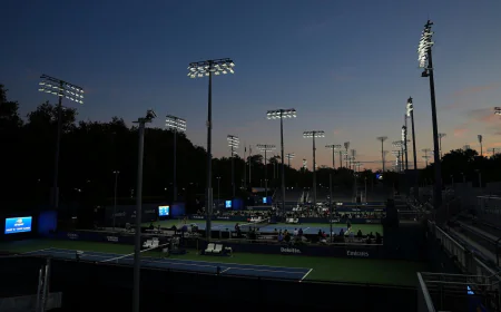 At the US Open, tennis stars shine under dark sky-friendly outdoor lights