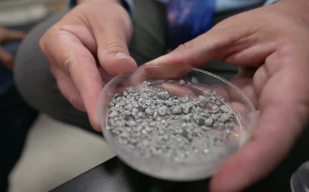 Examining the meteorite that landed in a Georgia house up close