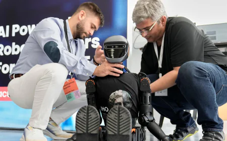 Humanoid robots showcase skills at Ancient Olympia. But they're on a long road to catch up to AI