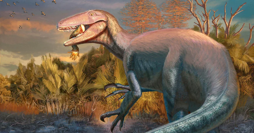 Newly discovered dinosaur had a crocodile leg in its jaws