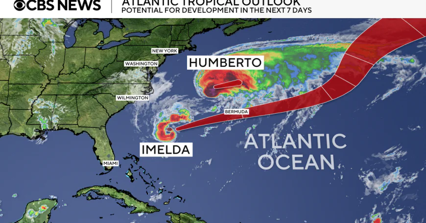 Bermuda gets glancing blow from Hurricane Humberto as it braces for Imelda
