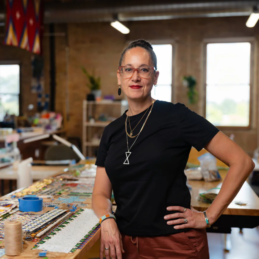 Dyani White Hawk Explores Links Between Indigenous Motifs and Abstract Expressionism
