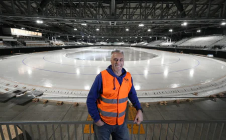 Canadian ice master makes Olympic history with the Games' 1st indoor temporary speedskating rink